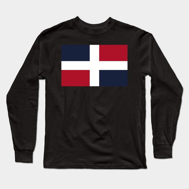 Dominican Republic flag Long Sleeve T-Shirt by Designzz